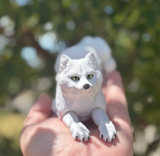 🌟 Introducing the Amazing 3D Printed Arctic Fox Figure! 🌟