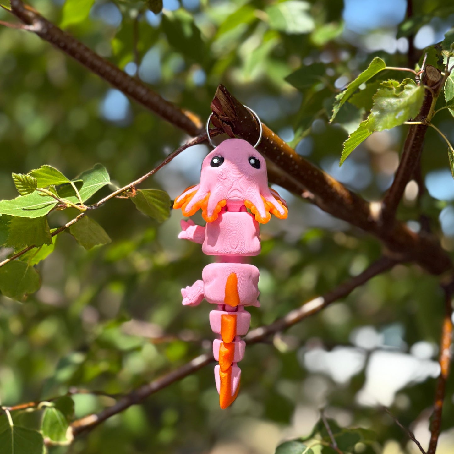 🌸 Adorable Axolotl Keychain - Cute & Colorful! 🌸