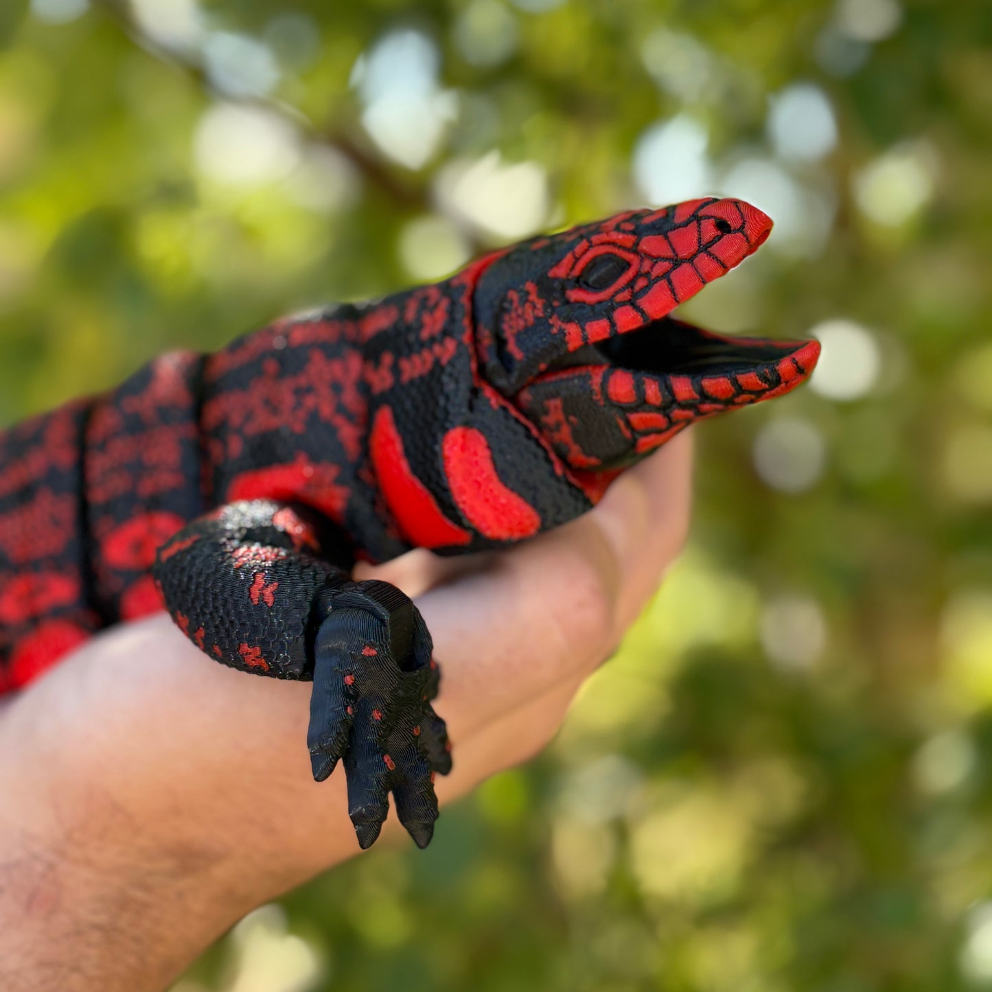 Tegu Lizard – Red & Black, 44cm of Jaw-Dropping Realism!