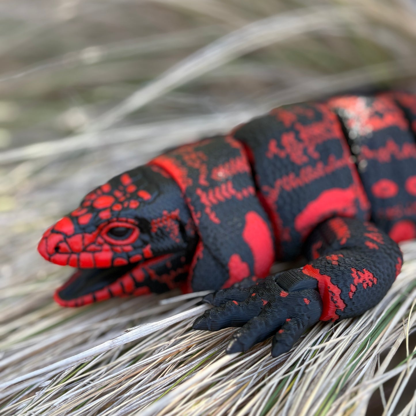 Tegu Lizard – Red & Black, 44cm of Jaw-Dropping Realism!